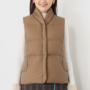 ショップチャンネルモリリンヒーター入りダウンベスト2025新色キャメル