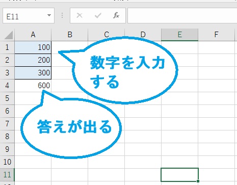 Excel超初心者入門SUM関数