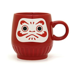 ぶらり途中下車の旅の温度で目が変わるだるまのマグカップ